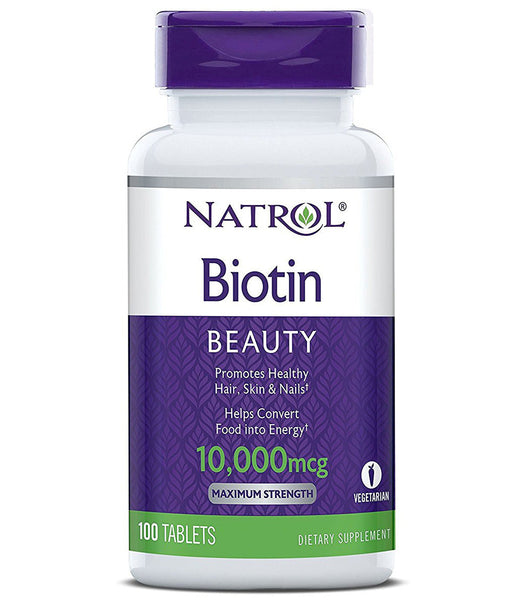 NATROL - Biotin 10000 mcg Maximum Strength - 100 Tablets