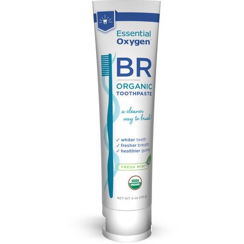 ESSENTIAL OXYGEN - Organic Fresh Mint Toothpaste - 4 oz. (113 g)