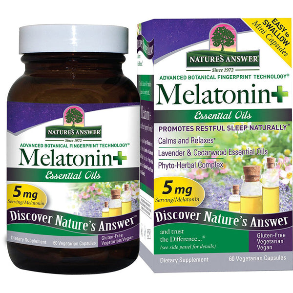 NATURE'S ANSWER - Melatonin Plus - 60 Vegetarian Capsules