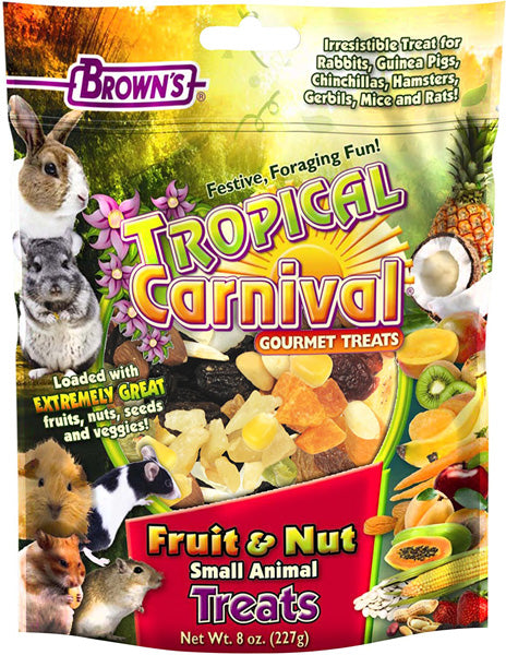 F.M. BROWN'S - Tropical Carnival Fruit & Nut Small Animal Treats - 8 oz. (227 g)