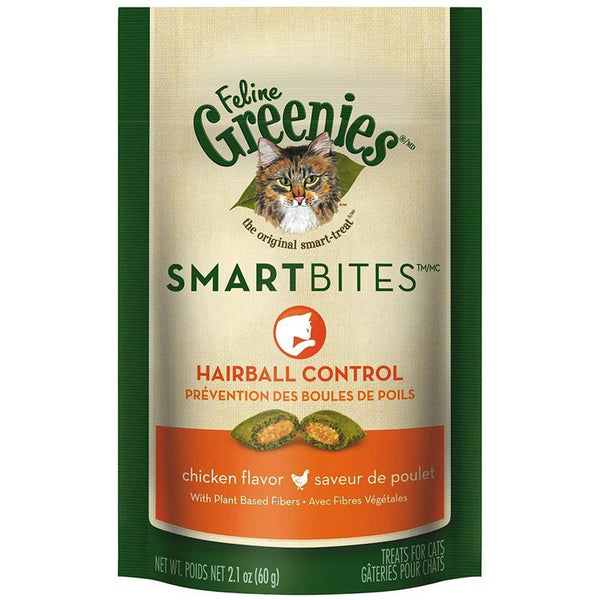 GREENIES - Smartbites Hairball Control Cat Treats Chicken Flavor - 2.1 oz. (60 g)