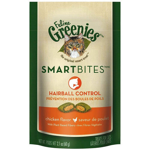 GREENIES - Smartbites Hairball Control Cat Treats Chicken Flavor - 2.1 oz. (60 g)