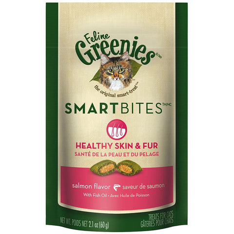 GREENIES - Smartbites Healthy Skin and Fur Cat Treats Salmon Flavor - 2.1 oz. (60 g)