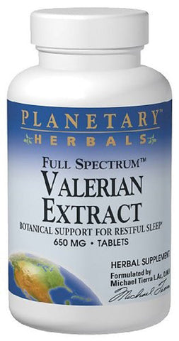 PLANETARY HERBALS - Valerian Extract Full Spectrum 650 mg - 60 Tablets