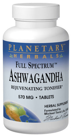 PLANETARY HERBALS - Ashwagandha Full Spectrum 570 mg - 60 Tablets