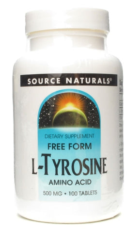 SOURCE NATURALS - L-Tyrosine 500 mg - 100 Tablets