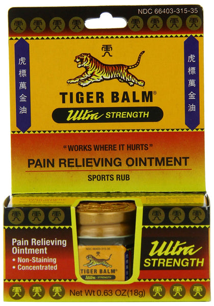 TIGER BALM - Pain Relieving Ointment Ultra Strength - 0.63 oz. (18 g)