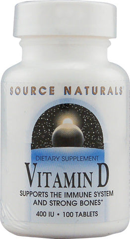 SOURCE NATURALS - Vitamin D 400 IU - 100 Tablets