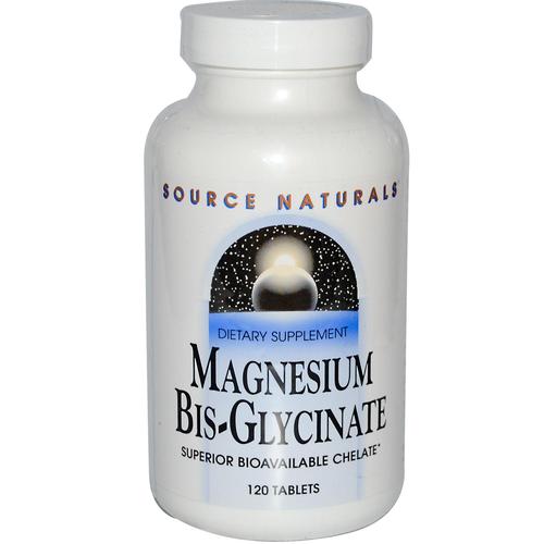 SOURCE NATURALS - Magnesium Bis-Glycinate - 120 Tablets