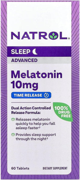 NATROL - Advanced Sleep Time Release Melatonin 10mg - 60 Tablets